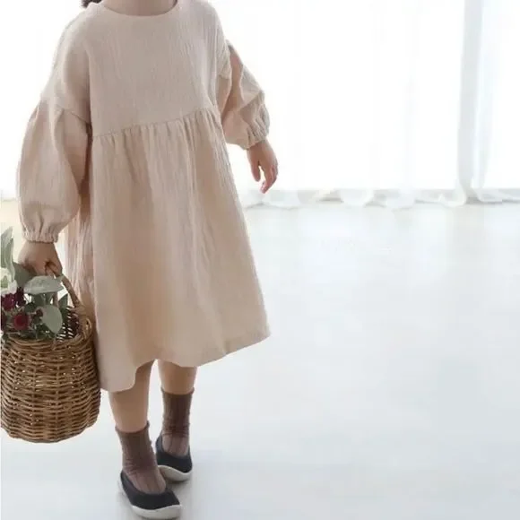 Dresses | 10cotton Muslin Girls Midi Loose Dress 1t 2t 3t 4t 5t 6t Flower  Girl | Poshmark